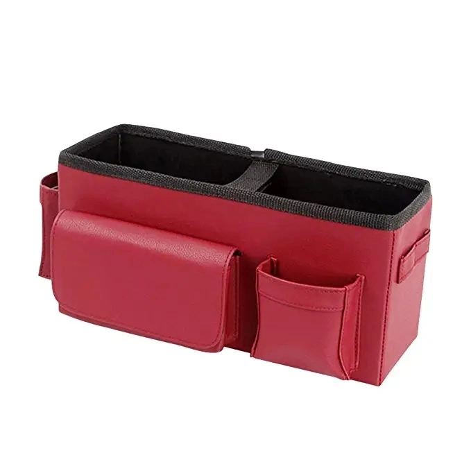 Fashion PU Leather Car Back Seat Organizer Storage Box for Travel