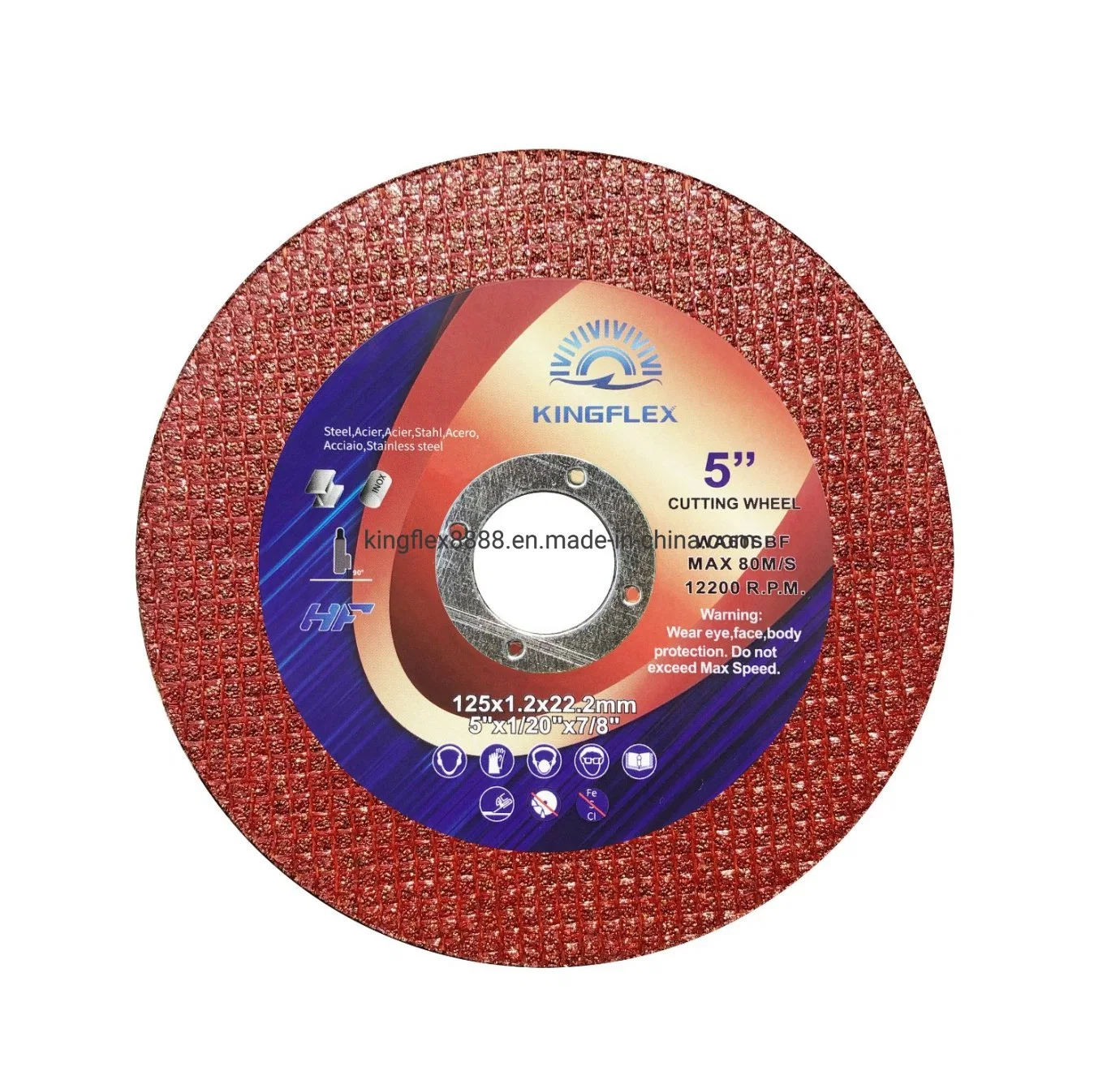 Super Thin Cutting Wheel, 5X1.2, Double Nets Black, for General Metal and Steel Cutting