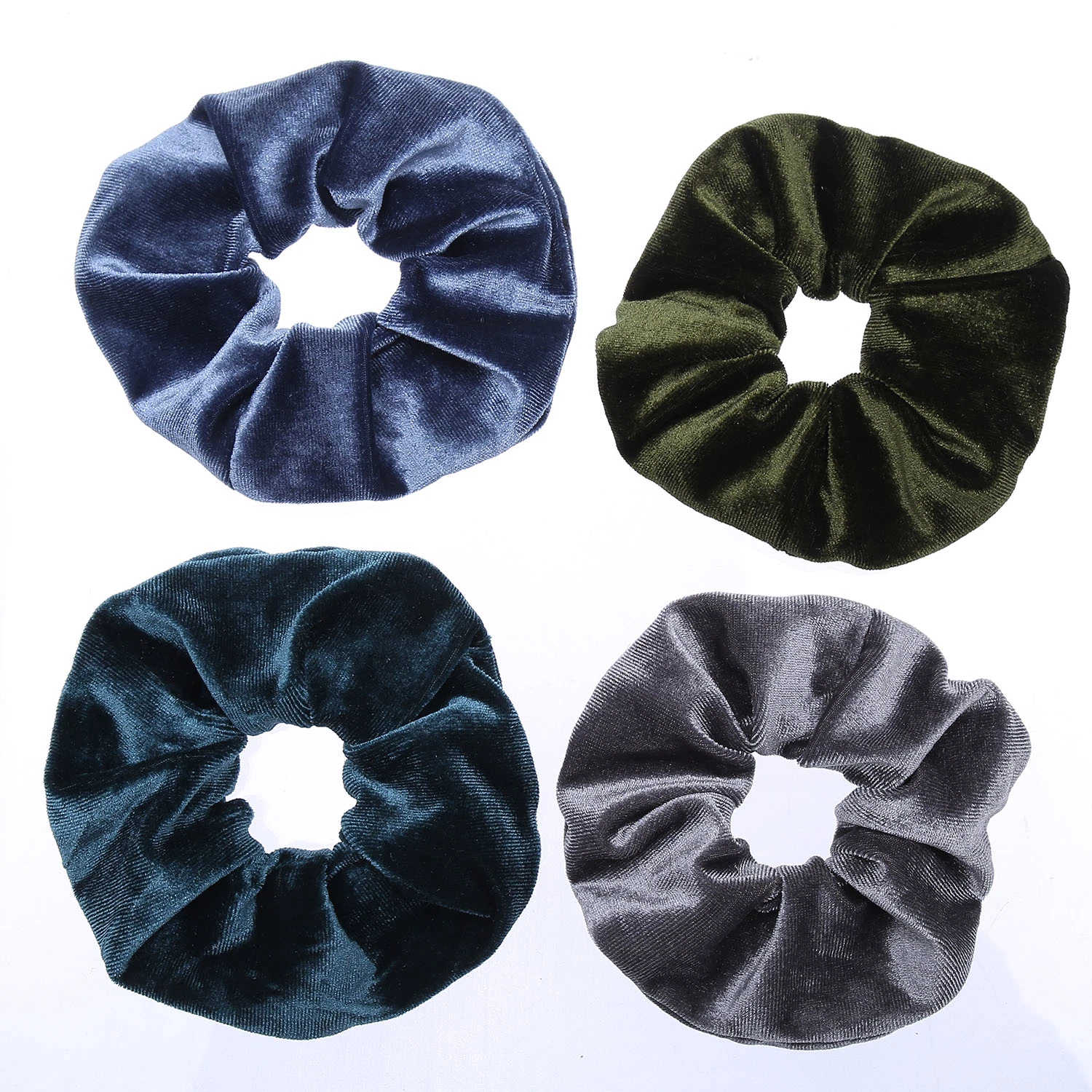 Colorful Elastic Velvet Scrunchies Ponytail 8cm Hair Band