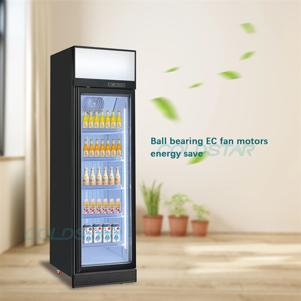 Supermarket Refrigerator 2 Door Direct Cooling Glass Display Rack