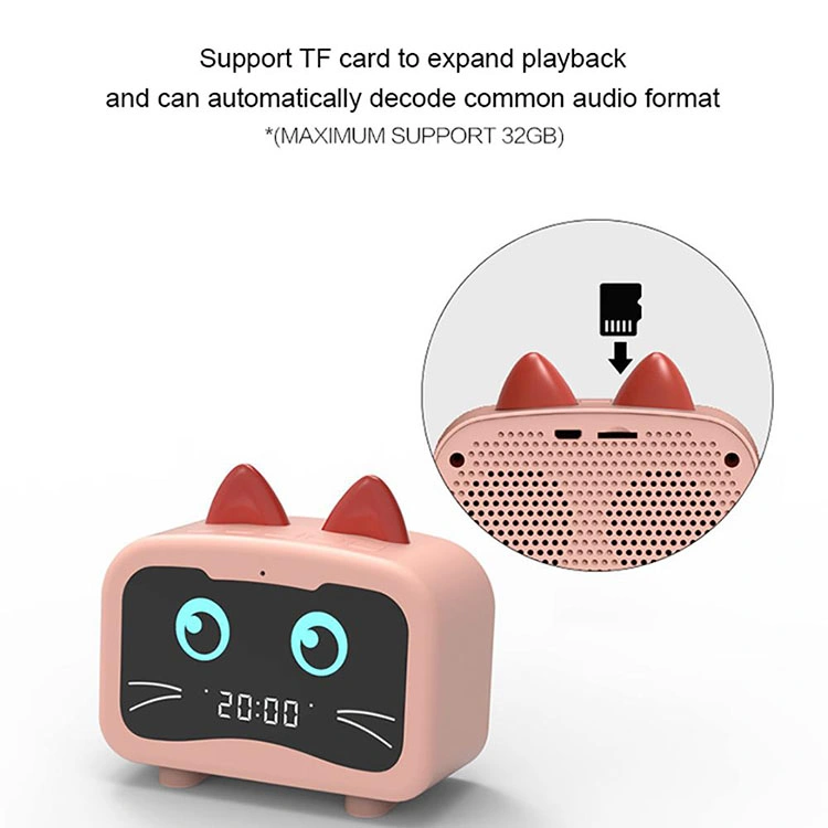 Tw M1 Ситовый Dragon Cat Bluetooth Динамик цифровой будильник С режимом TF Card