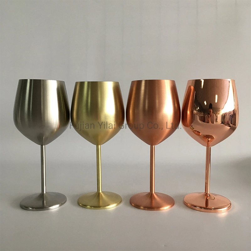 Copper Stainless Steel Champagne Flute Wine Tumbler Glass for Party Home Wine Cup