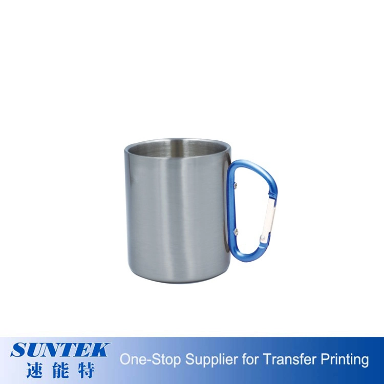 Stainless Steel Coffee Mug with Buckle Handle for Sublimation Printing