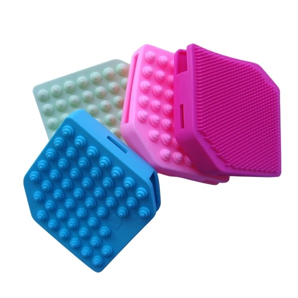 Food Grade Super Soft Silicone Square Shape Hair Body Face Bath Brush for Baby or Adult