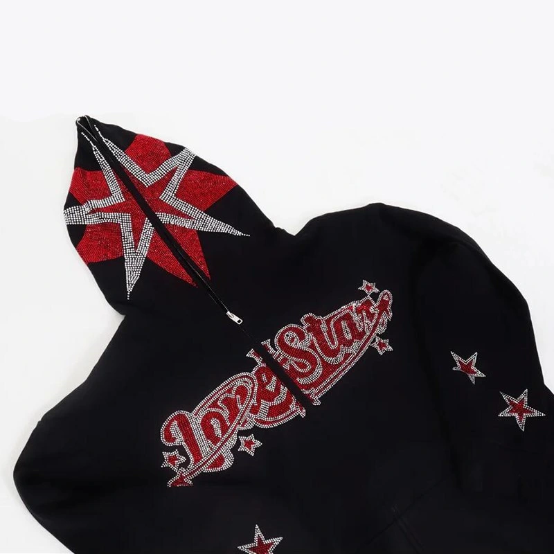 Wholesale/Supplier Monsterboss Stock High quality/High cost performance  100% Cotton Bulk Full Face Zip Hoodie Men's Embroidered Full Zip up Hoodie