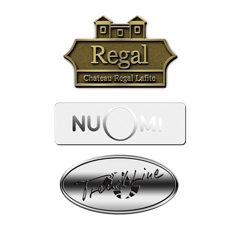 Promotional Advertising Metal Plate Sticker Dog Name Tag Brand Logo Furniture Kitchen Appliance Fashion Garment Shoe Bag Zinc Alloy Label