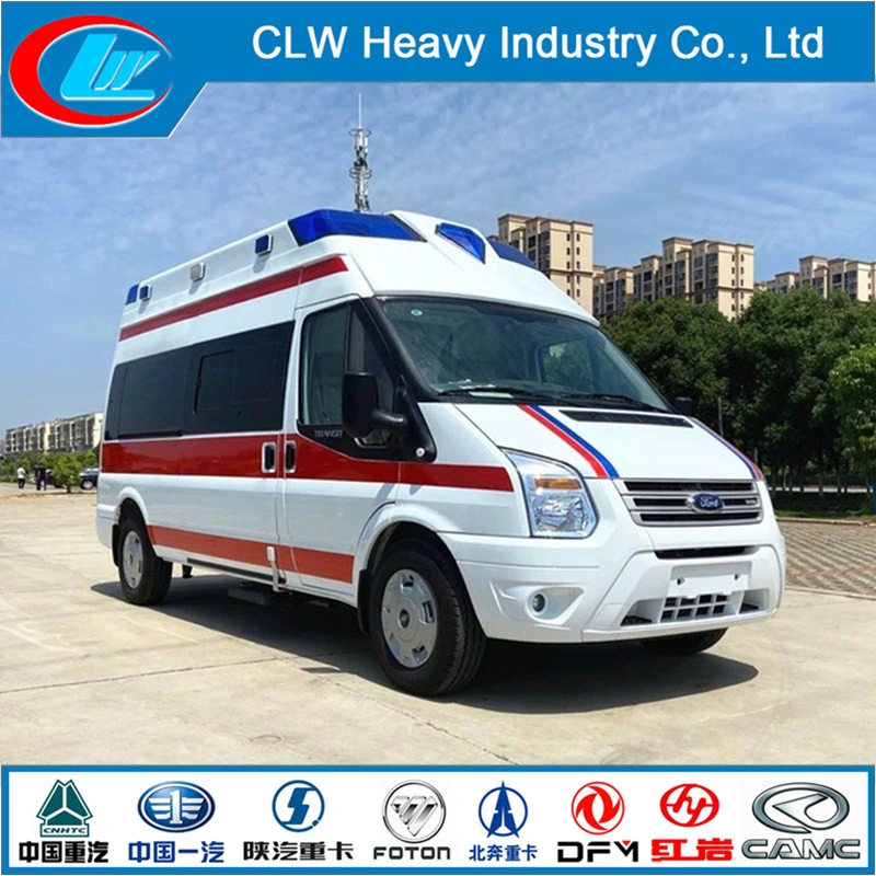 Ford Ambulance Stretcher LED Siren Diesel 5 6 7 Person Newest Transfer Ambulance Car Supplier