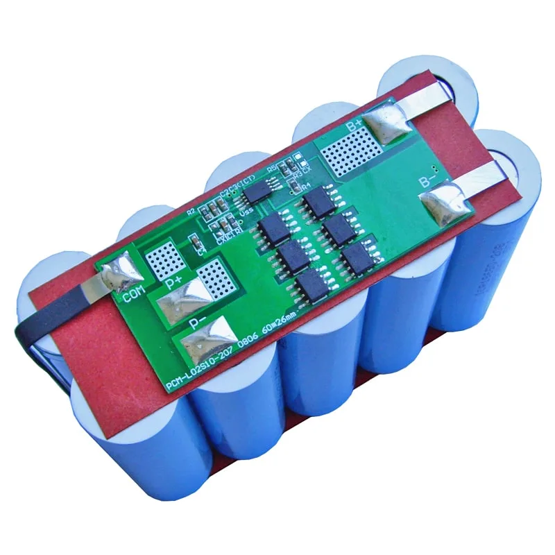 2s4p 2s5p 18A BMS for 7.2V 7.4V Li-ion/Lithium/Li-Polymer 6V 6.4V LiFePO4 Battery Pack Size L60*W26*T2.5mm (PCM-L02S20-C04)