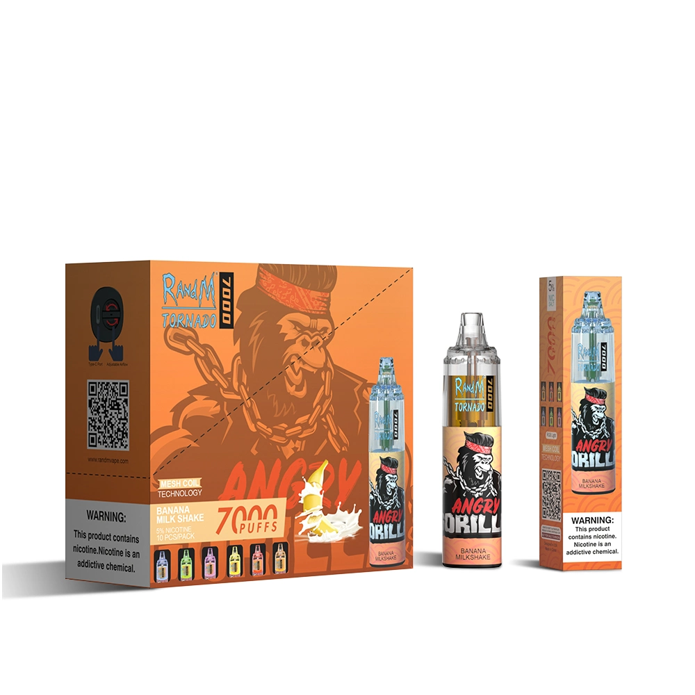 Leakproof Design Pre-Filled 14 E-Liquid with Silica Gel System to Keep Fresh Tastes Randm Tornado 7000 Puffs