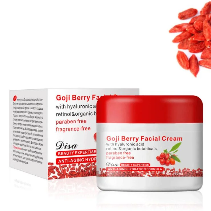 Vente chaude Goqi Berry Crème visage antivieillissement hydratation Formulaire naturelles