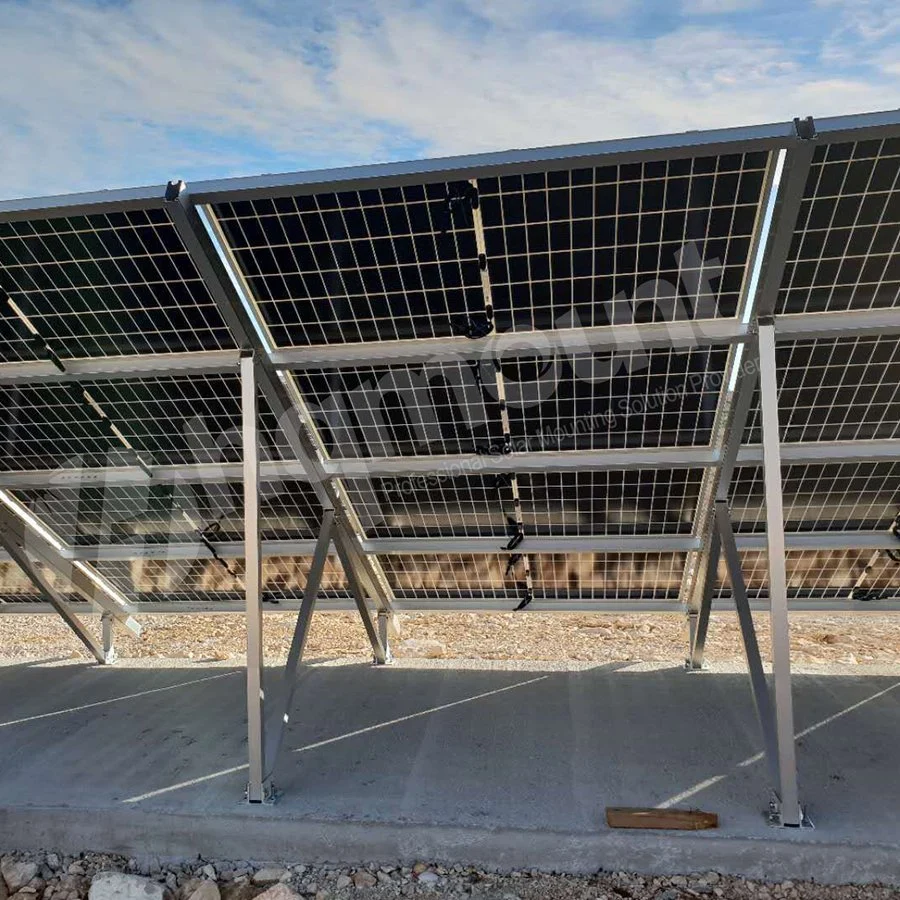 Planta Fotovoltaica Sistema de montaje en rack de estructura de acero de montaje en suelo Solar HDG