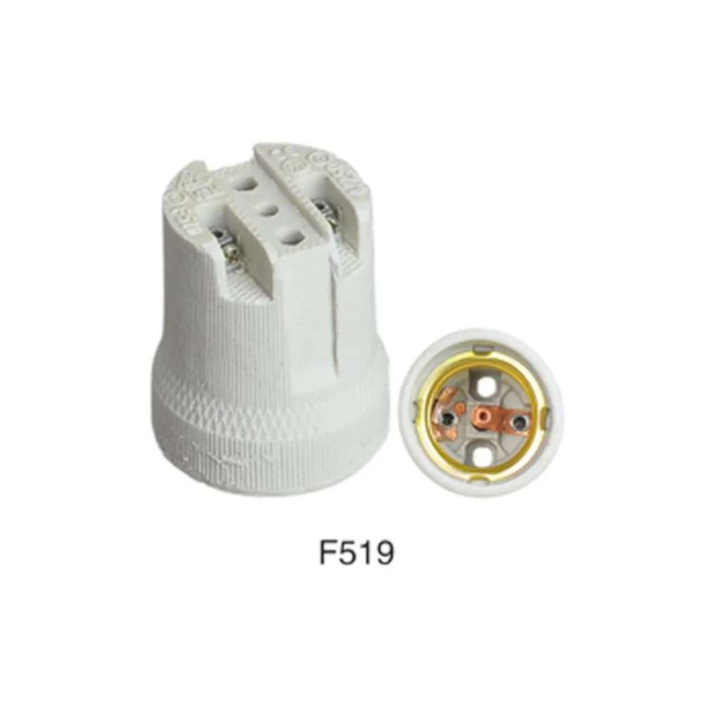 F519 E27 Lampe en céramique en porcelaine de base E27 Douille de lampe