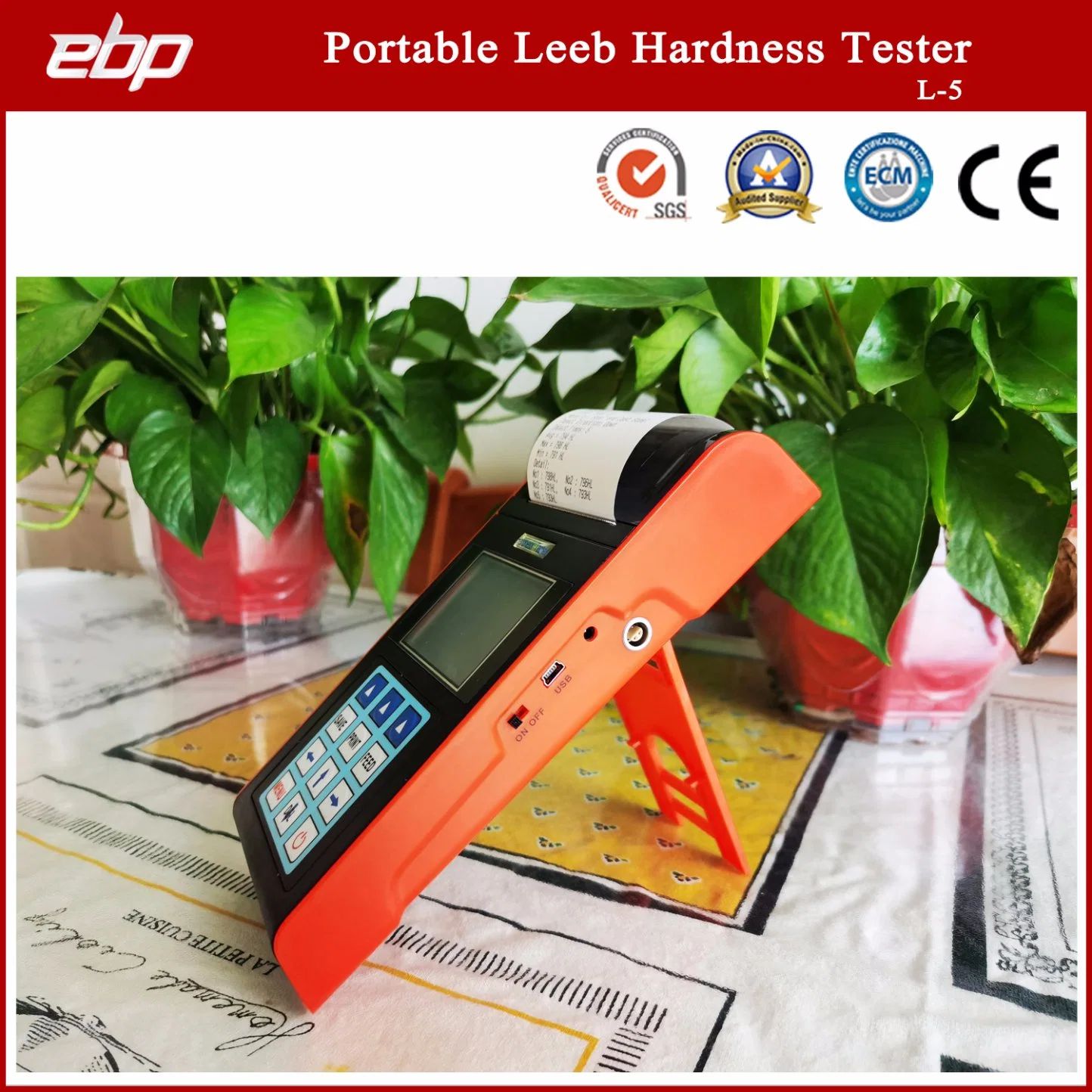 Portable Digital Rebound Leeb Durometer with Printer