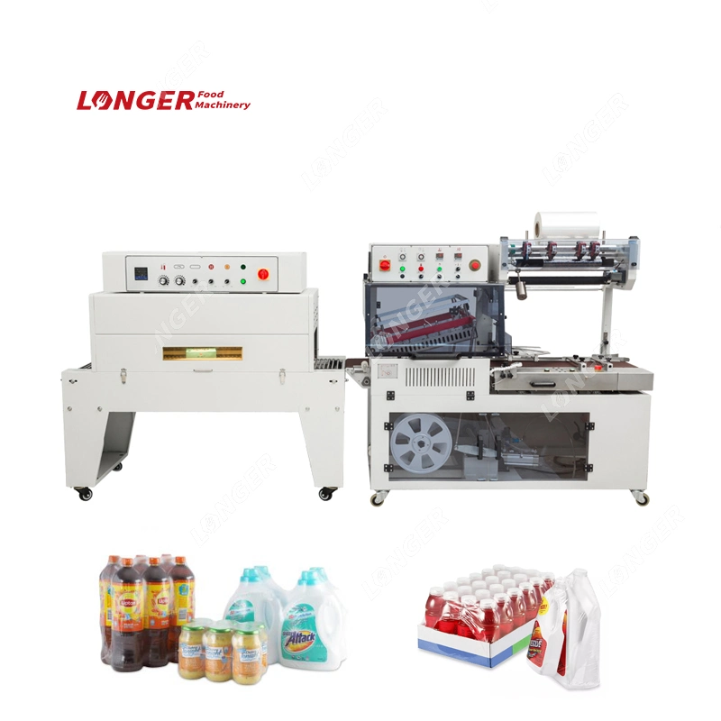 Plastic Film Heat PP Water Filter Shrink Wrap and Labeling Machine