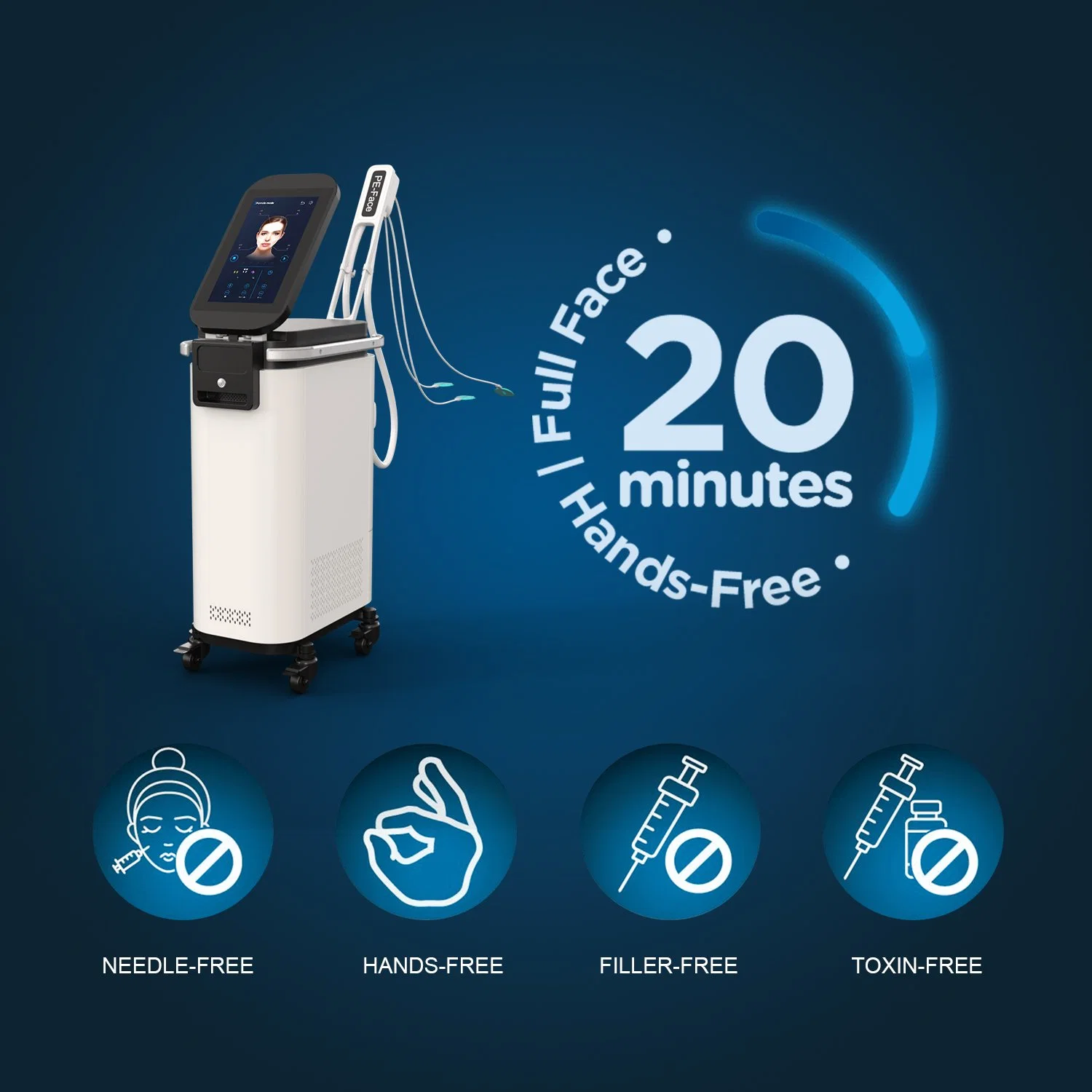 Peface Wrinkle Reduce Machine EMS RF PE Face Lifting Machine Für SPA Schönheitssalon