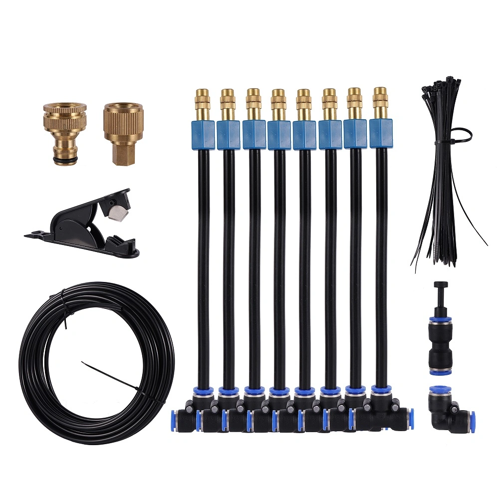 Omnidirectional Fogger Nozzle Kit Atomized Sprayer Garden Irrigation Humidify Cooling Dust Removal Misting System