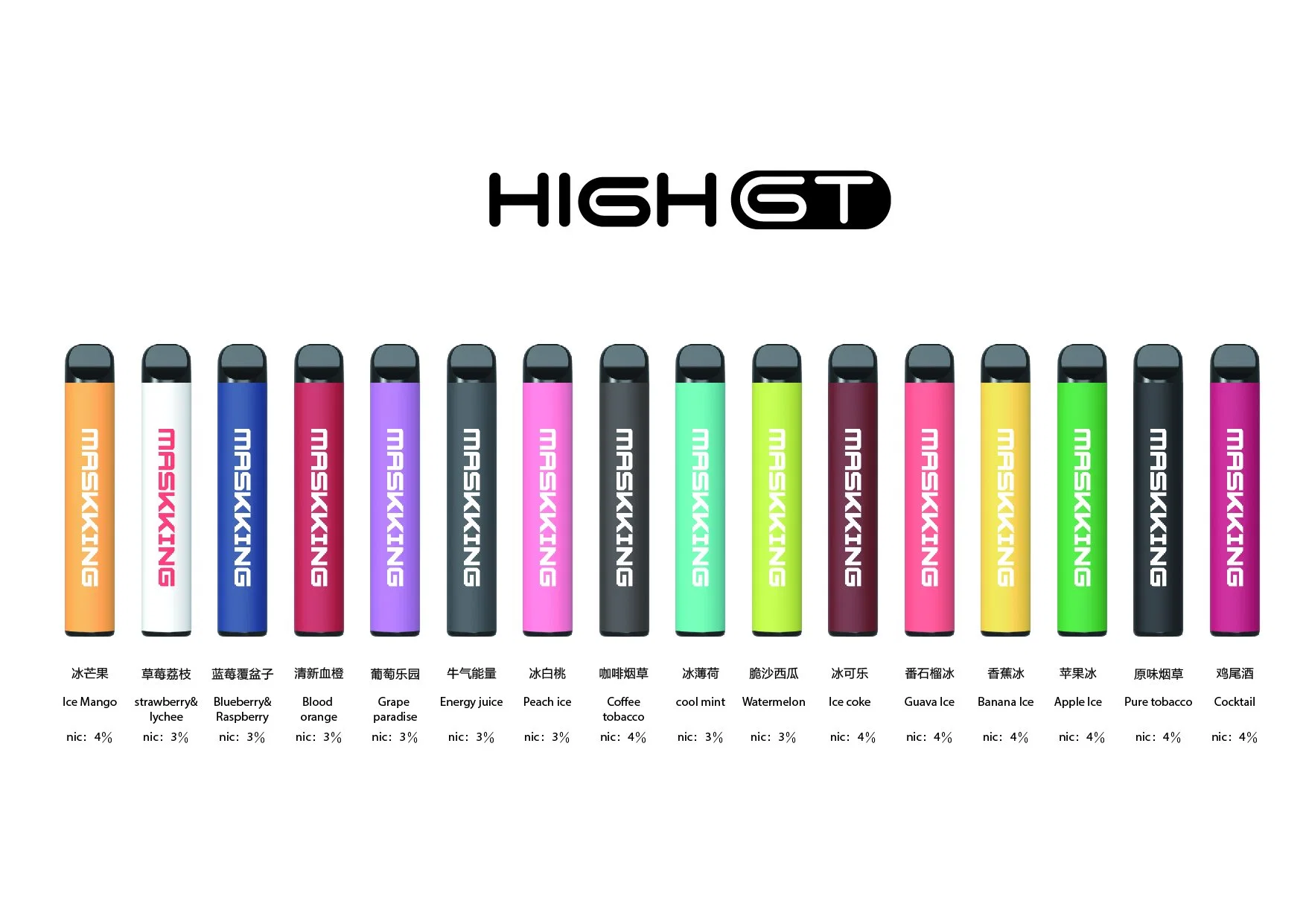 Pen Style E-Cigarette Maskking 15 Flavors Fruit Simillar