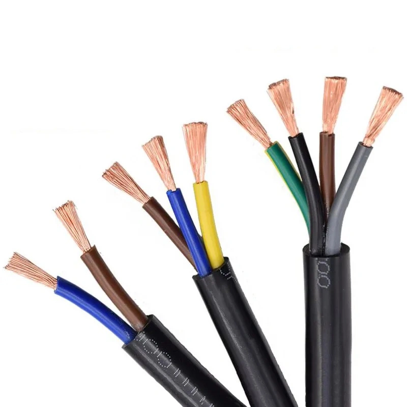 Multi Conductor Flexible Communication Cable Rvv 2 3 4 5 Core Electric Cable Copper Wire Power Cable with ISO TUV Certificates (0.75 1.0 1.5 2.5 4 6 10 16 mm)