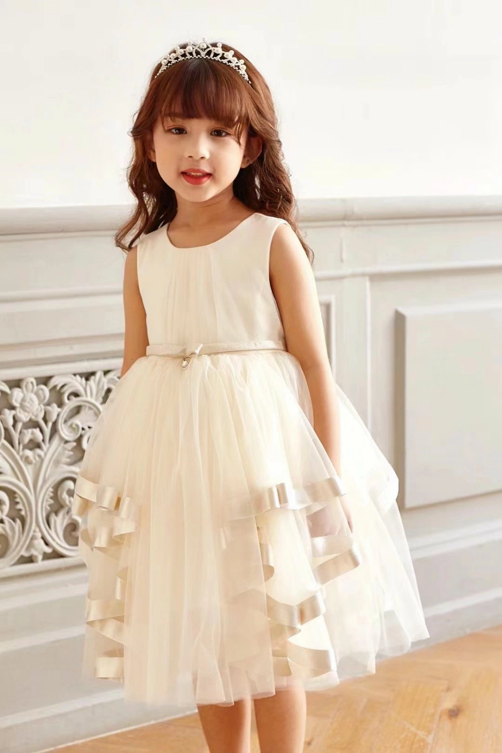 Baby Girl Wedding Dress Children's Princess Dress Birthday Party Kids Clothes