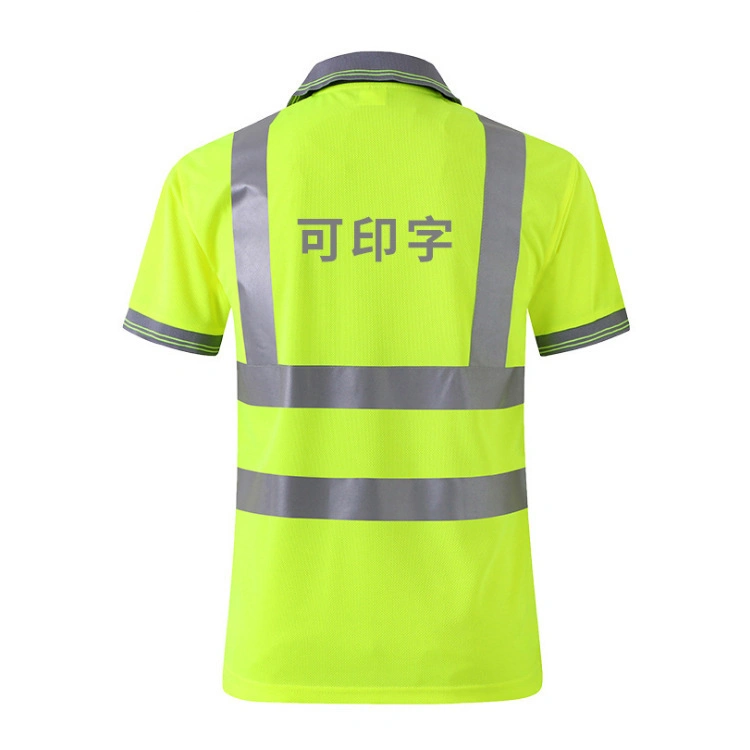 Reflective Clothing Polo Shirt Sanitation Engineering Clothing Quick-Drying Printing Logo