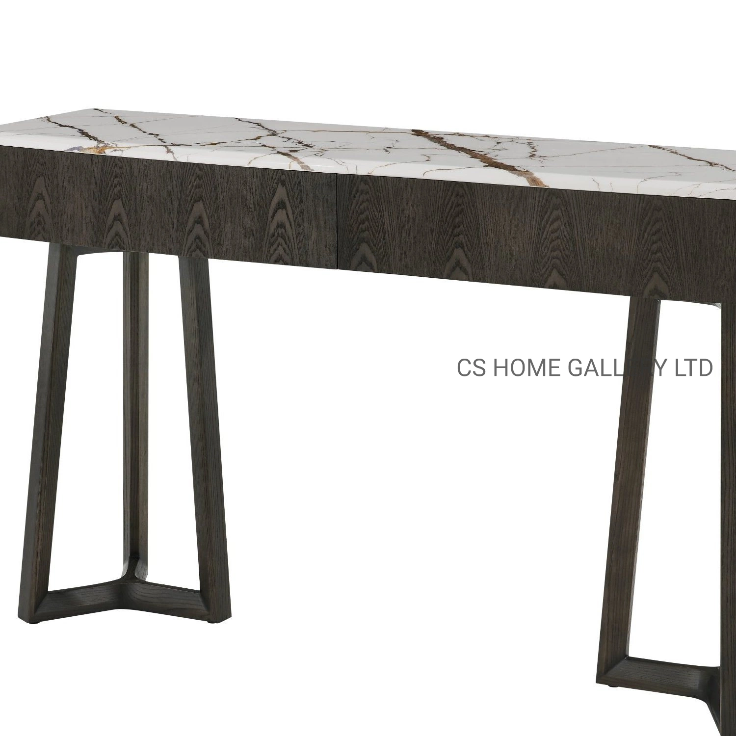 Customized Hallway Home Furniture Luxury Wooden Base Marble Top Altar Console Table