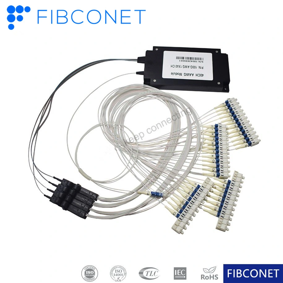 Fiber Optic Aagw Module 1X40 Channel 100GHz Aawg DWDM Module Box Athermal AWG FTTH Converter