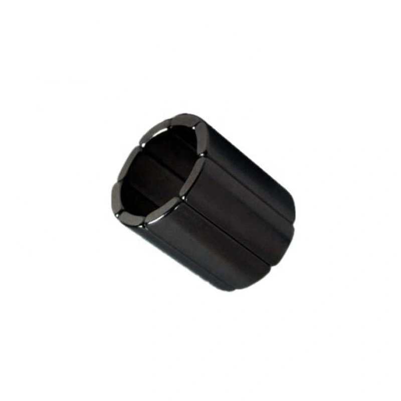 China Permanent Motor Magnets Arc Segment NdFeB Black Epoxy Plating