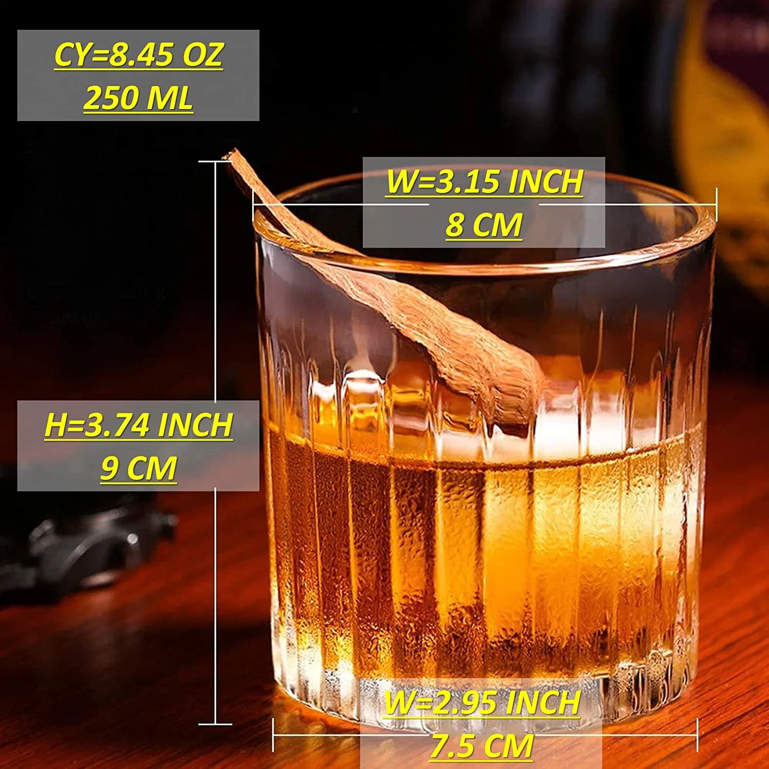 10 Oz Amazon Top Selling Old Fashioned Crystal sans plomb Verre à cocktail Scotch Bar Whiskey