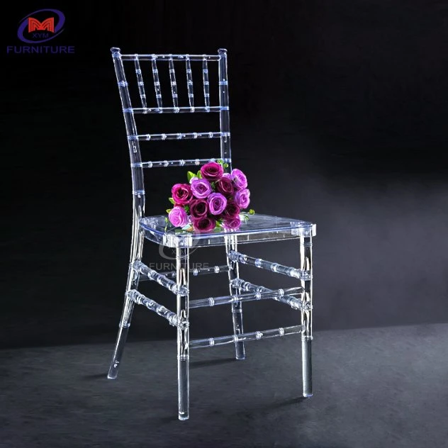Aluguer grossista montagem montagem Desmontagem cadeiras de casamento Net Red estilo moderno Cadeiras transparentes em resina acrílica