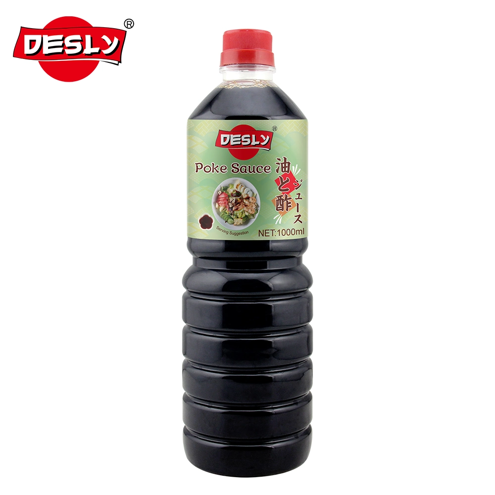 Sabor japonés aderezo para ensaladas salsa vinagreta Desly Wholesale/Supplier Brand 250 ml de salsa de Poke para supermercados industria alimentaria