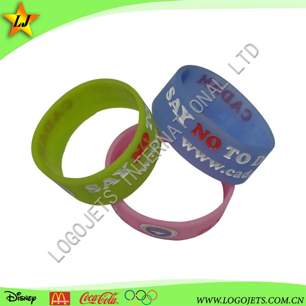 Colorful Silicone Wristband Customized Logo Rubber Bracelet