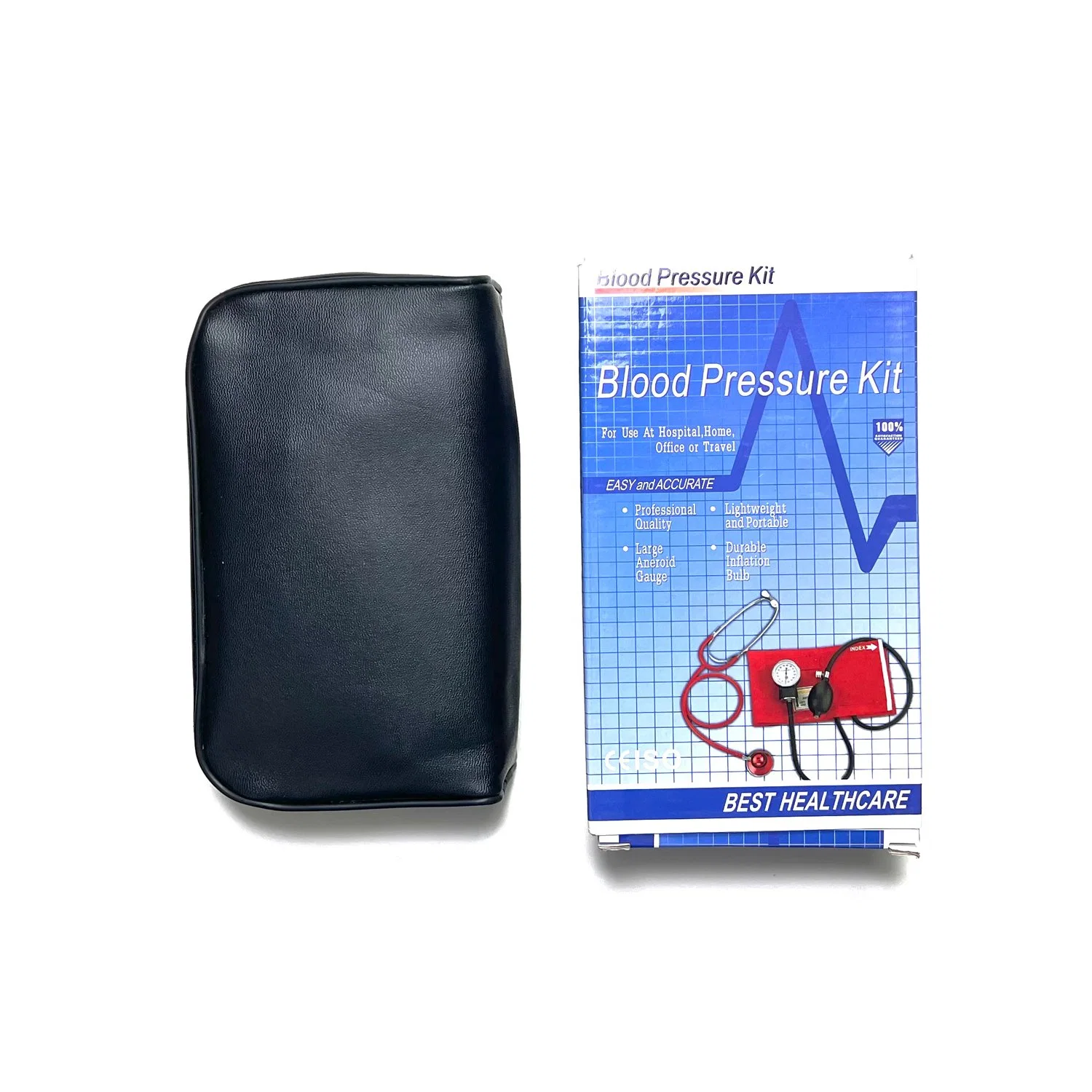 Deluxe Professional Medical Blutdruck-Monitor Aneroid Palm Typ Sphygmomanometer Doppelschlauch-Sphygmomanometer