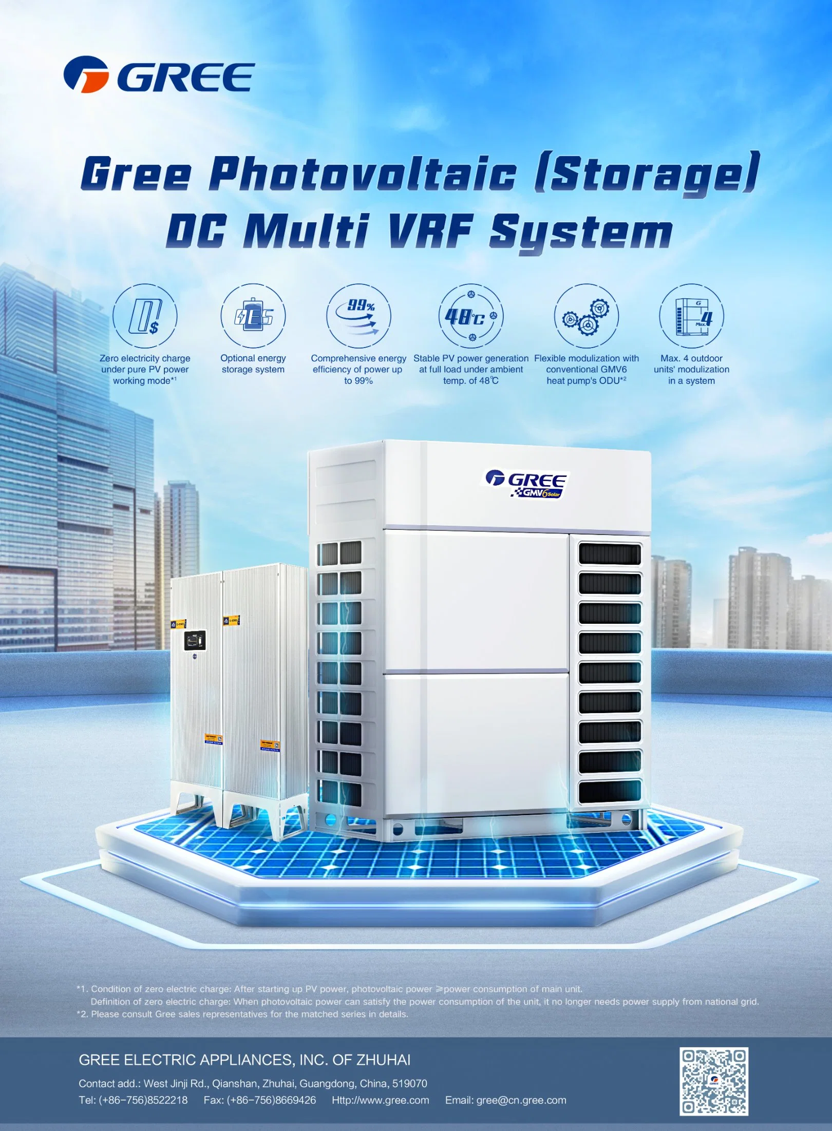 Gmv5 Photovoltaic Solar Air Conditioner Manufacturer