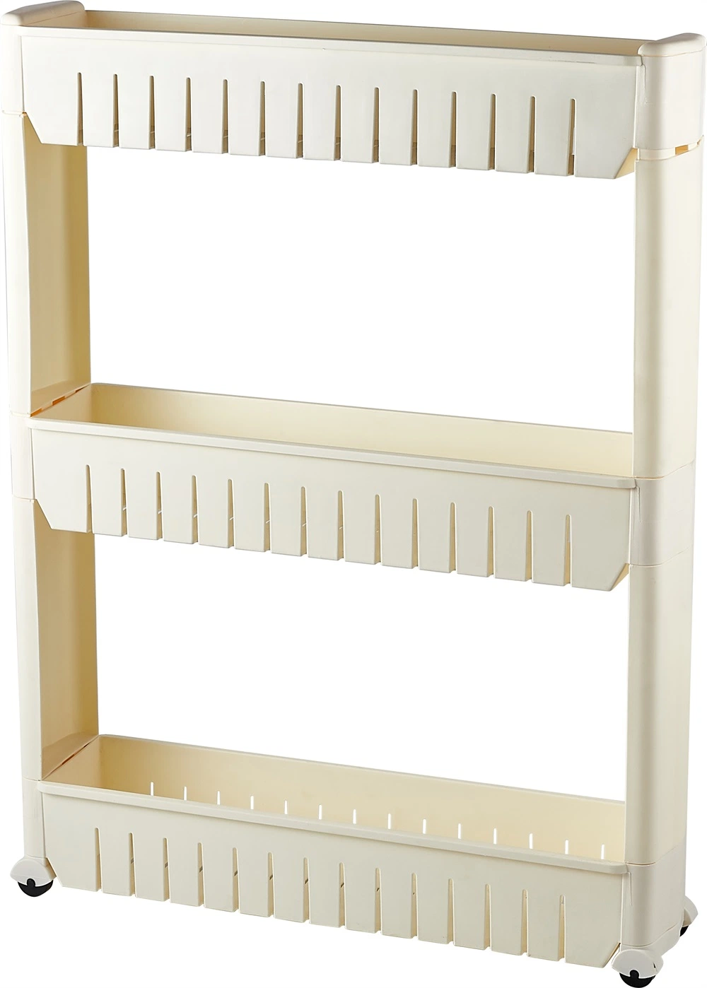 OEM 3 Tier Layer Home Storage Kitchen Racks PP Shelves with Wheels