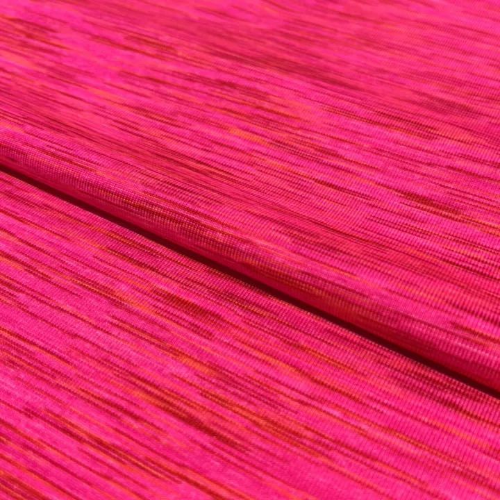 90% Poly / 10% Spandex Space Dyed Knitting 150cm 230GSM pour l'habillement, les vêtements, la garniture, etc