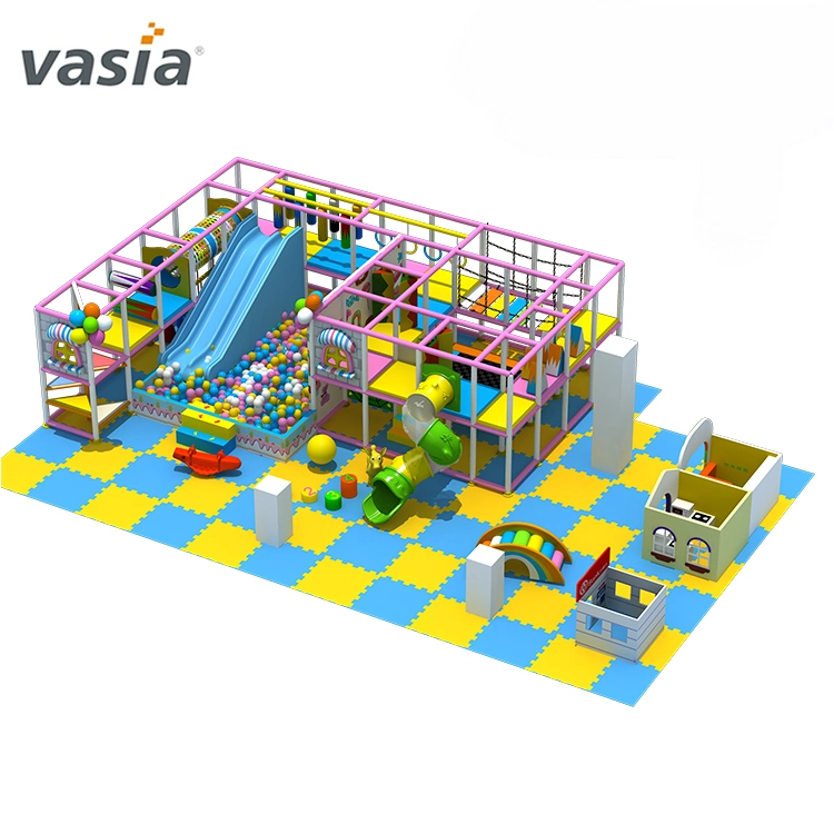 El Parque de Diversiones Vasia soft playground para niños el tema de la selva Ball Pool