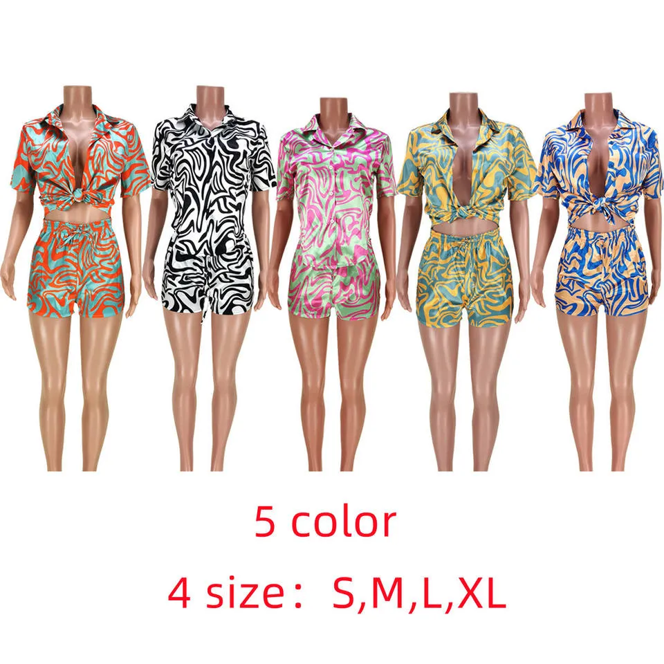 Lvcong 2022 New Arrivals Full Length Pencil Skinny Pants Summ Women Clubwear Short Sleeved Blouse Floral Bodysuits Two Piece Set