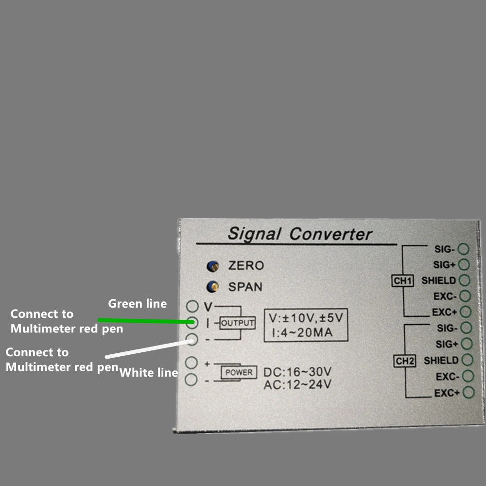 Two Channels Analog Amplifier/Transmitter Ad Module for Load Cells Data Acquisition (BRS-AM-103)