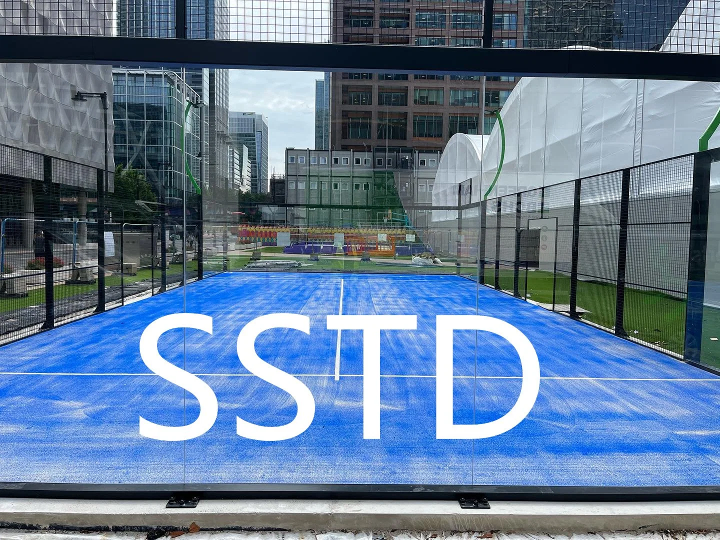 2023 Sstd Padel Tennis Court 12mm Tempered Glass Court Padel Outdoor Fitness Equipment Gym Equipment Sports Equipment