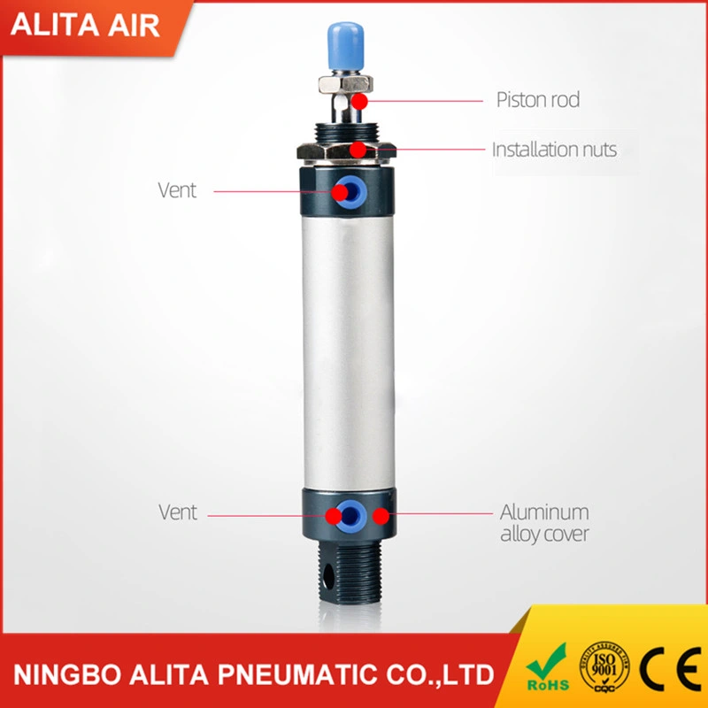 Standard Mini Aluminum Alloy Pneumatic Cylinder