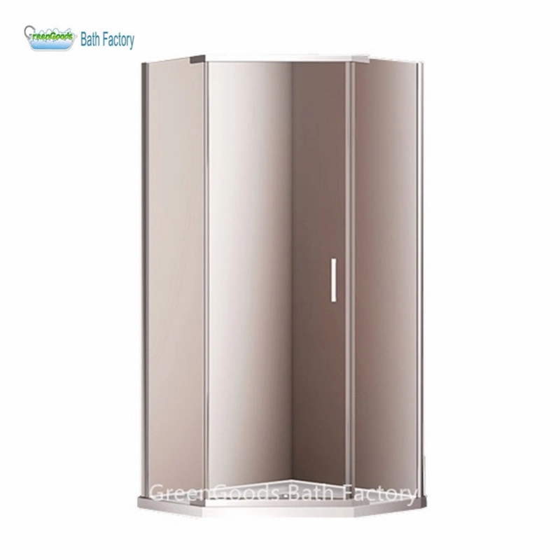 2022 Dubai Hot Sale Fashion Design High quality/High cost performance  Square Shaped Standing Tempered Glass Bathroom Shower Room