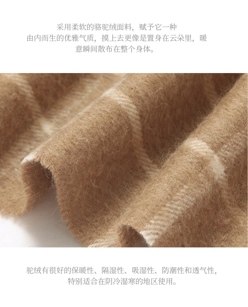 Hot Sale Charming Comfortable Warm and Soft Pure Camel Hair Luxurious Scarf for Lady