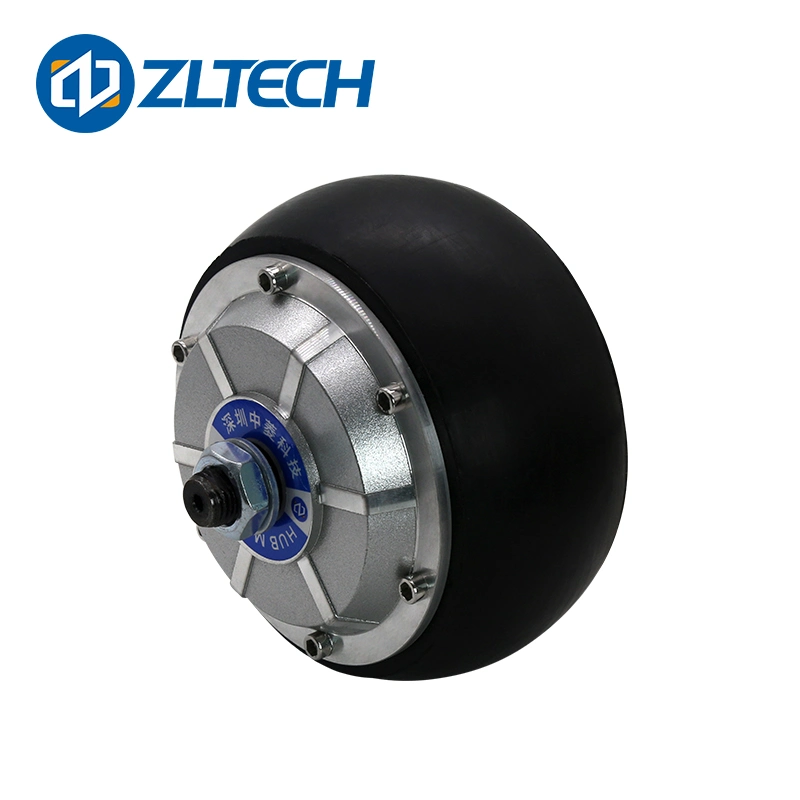 Zltech IP54 4.5inch 24V 6n. M 200W High Precision Built-in 1024-Wire Encoder Pattern Tire with Oil Sea Waterproof Hub Motor for Agv Robot