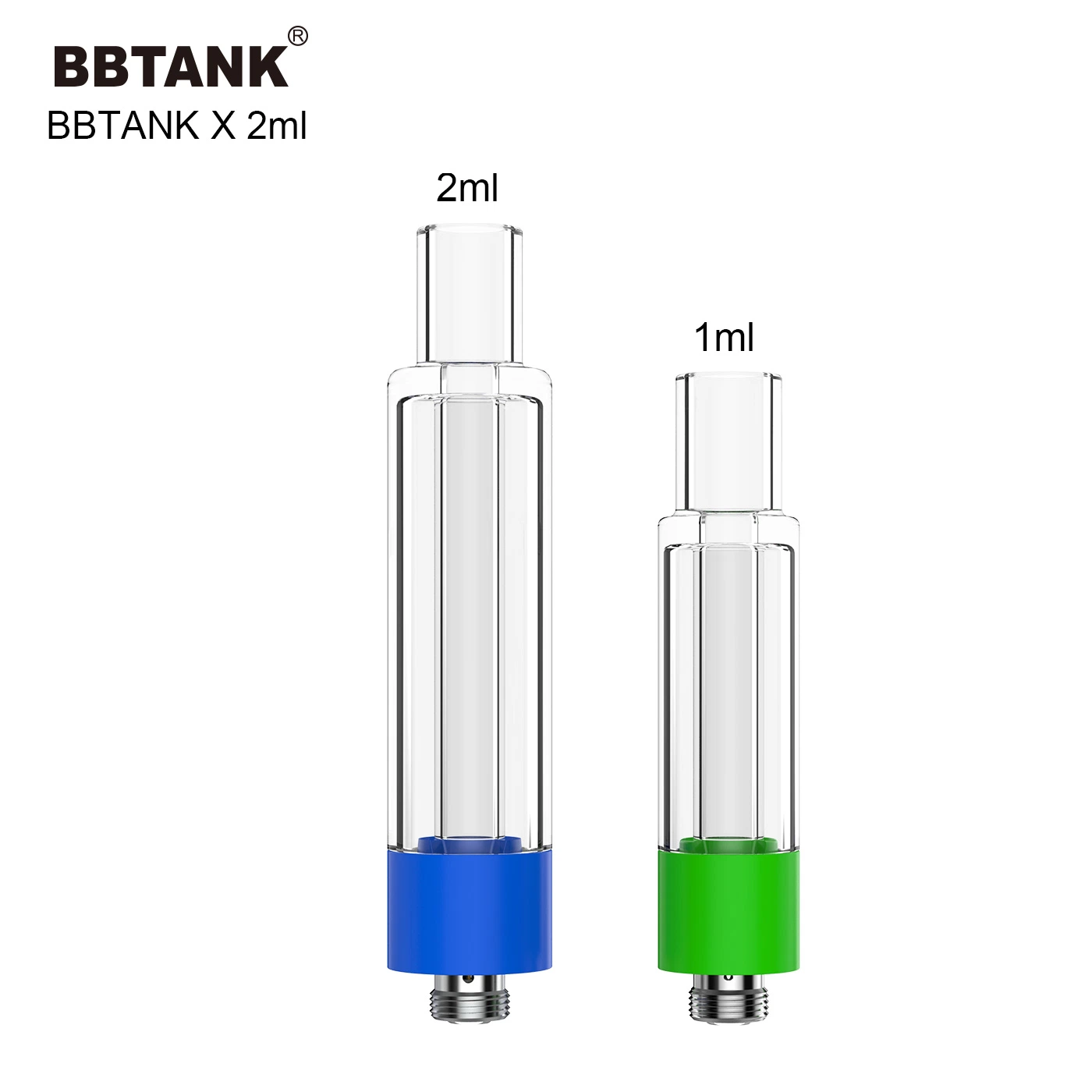 Thin/Thick Oil Tank Bbtank X 2ml Cartridge 510 Thread Atomizer