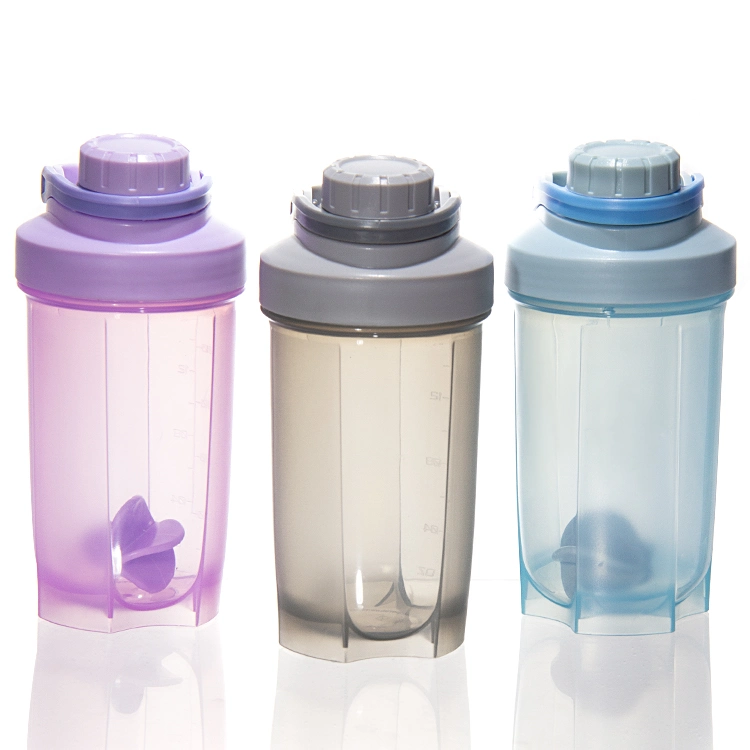 Professional 500ml/700ml Gym Sport Fitness plastique Shaker bouteille pour Voyage