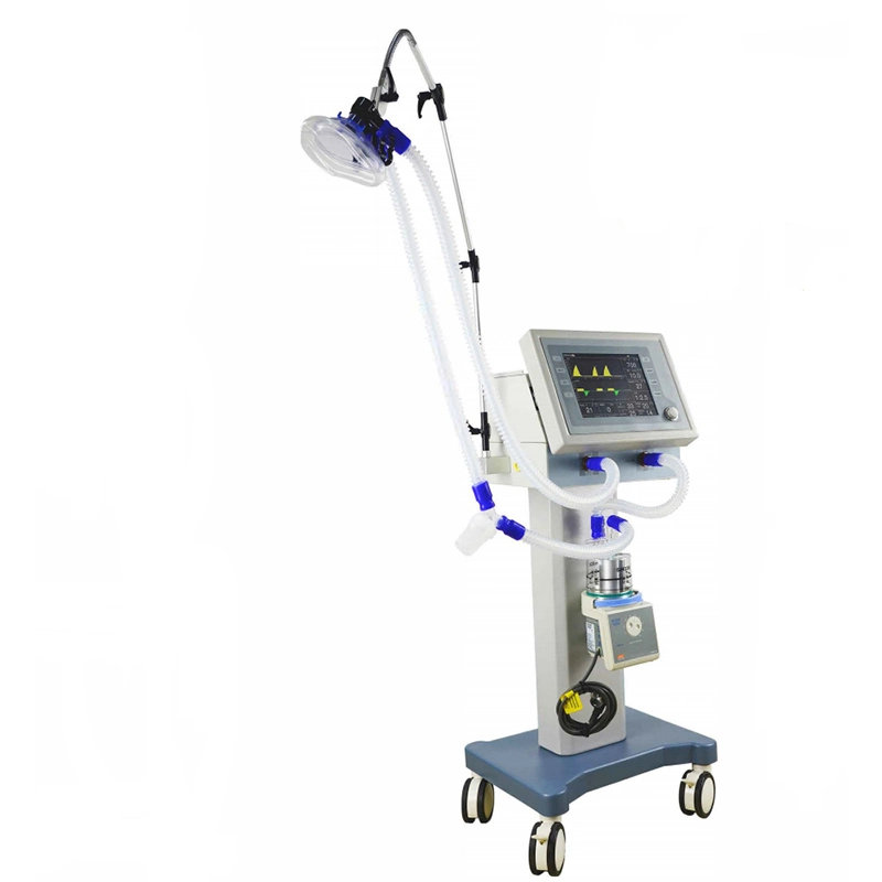 Emergency Portable ICU Invasive Ventilator Hospital Breathing Trolley Machine with Built-in Air Compressor (YJ-V300B)