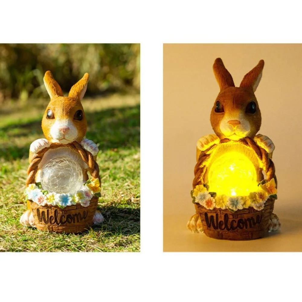 Solar Powered Rabbits LED Decoration Garden Light Bl19760