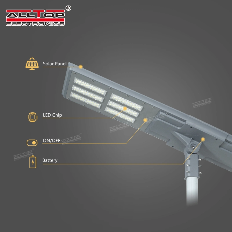 Alltop IP65 Resistente al agua de calidad al aire libre SMD 200 W integrado todos en una calle LED lámpara solar