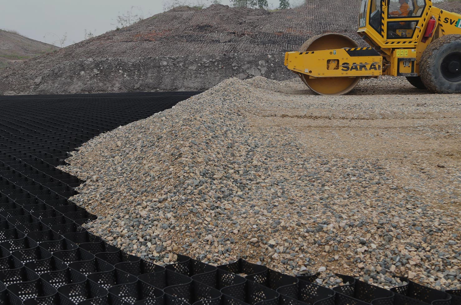 Plástico HDPE Geocell para la construcción de carreteras