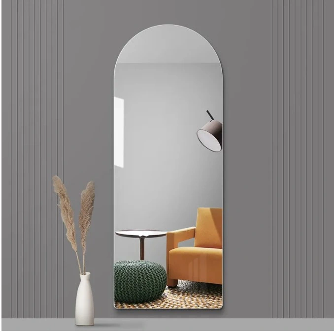 Frameless Arch-Shaped Full- Length Mirror